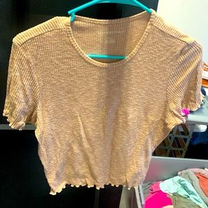 Tan American Eagle Crop Top